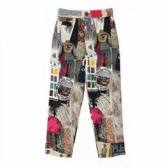 84c27【美品】Vivienne Westwood MAN ヴィヴィアンウエストウッド マン 23SS ムードボードプリント テーパードパンツ 44サイズ マルチカラー コットン100％ メンズ 男性用u02tのサムネイル