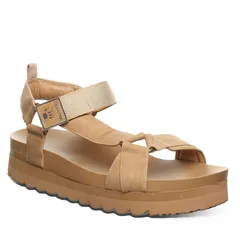 ベアパウ レディース シューズ サンダル プラットフォーム Bearpaw Hydra Womens Platform Slingback Sandals Iced Coffee コーヒーのサムネイル