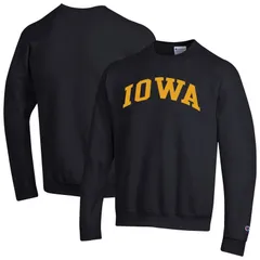 チャンピオン メンズ トップス Tシャツ スウェット フリース Mens Champion Black Iowa Hawkeyes Basic Arch Fleece Pullover Sweatshirt Iwa Black ブラック