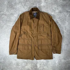 Polo by Ralph Lauren ポロラルフローレン 90’s オイルドハンティングジャケット 襟コーデュロイ  USA製 ※オイル抜き