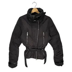 adidas stella mccartney ダウンジャケット 中綿 レディース 裏地アニマルプリント アウター インドネシア製 36サイズ ブラウン