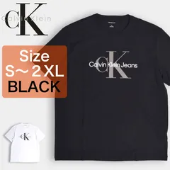 Calvin Klein Jeans カルバンクラインジーンズ  Tシャツ メンズ レディース 半袖 Tシャツ モノグラム ロゴ プリント半袖Tシャツ 40DC813 綿100% BLACK ブラック 各サイズあり【新品・正規品】