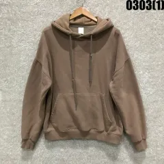 ベージュ色 フードTシャツ L