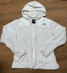 ザノースフェイス 白 フリース ジップアップ