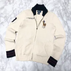 ポロラルフローレン ビックポニー アイボリー ジャケット マルチポニー カーディガン
