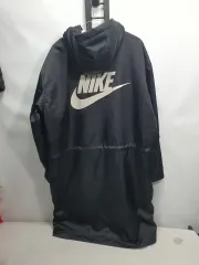 ナイキ ロングダウンジャケット 合成フィル シープスキン裏地 アウター ベンチパーカ ブラック XL