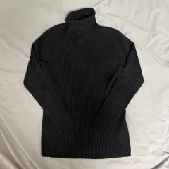 UNIQLO U リブ タートルネック XL ブラック