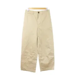 23区 オンワード樫山 22AW コットンギャバ チノ パンツ ストレート ストレッチ 38 M ベージュ PRWSNA0301 /AH21 ■GY30