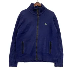 【中古品】LACOSTE ラコステ WOOL&ACRYLIC ZIP UP KNIT ウール アクリリック ジップ アップ ニット トップス 長袖 【146-260327-cs-21-izu】