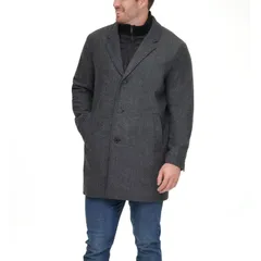 ドッカーズ メンズ アウター ジャケット・ブルゾン キルティング トール ウール コート Big Tall Dockers Midweight WoolBlend Topcoat with Quiltのサムネイル
