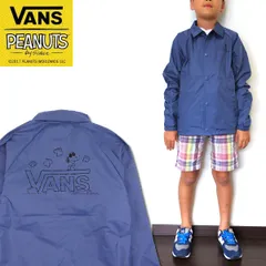 ヴァンズ キッズ コーチジャケット VANS BOYS TORREY PEANUTS JACKET スヌーピー コラボ ナイロンジャケット アウター ウィンドブレーカー 子供服 男の子 女の子 USAモデル セールのサムネイル