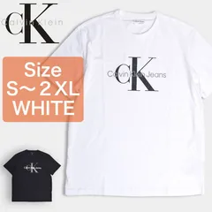 Calvin Klein Jeans カルバンクラインジーンズ  Tシャツ メンズ レディース 半袖 Tシャツ モノグラム ロゴ プリント半袖Tシャツ 40DC813 綿100% WHITE ホワイト 各サイズあり【新品・正規品】