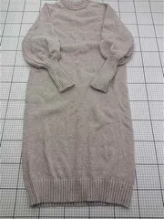 ◇ ⊇ モーメントプラス moment+ m05025 ニットワンピース ベージュ系 レディース L E  【1603230000865】