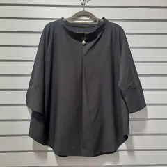 レディース ダークブラウン パール ボタン ブラウス 88 / クローゼット デコレーション