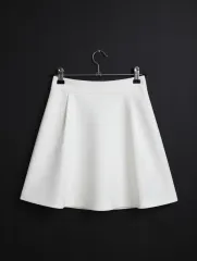 白Aラインミニスカート