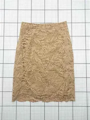 ◇ Θ ガリャルダガランテ GALLARDAGALANTE NAVY レースタイトスカート ベージュ系 レディース E  【1603230016422】