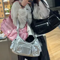 アディダス FUSTL Future スタイル スポーツバッグ ショルダーバッグ シルバー