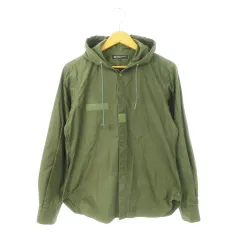 B&Y ユナイテッドアローズ BEAUTY&YOUTH ビューティー&ユース フード付き長袖シャツ シャツジャケット ミリタリー アースカラー S 緑 カーキ /AH12 ■GY99