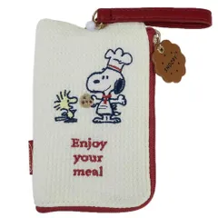 【メール便】スヌーピー キーケース＆定期入れ キーパスポーチ リール付き スナックタイムシェフ RD ピーナッツ マリモクラフト キー＆パスポーチ ICカードケース 鍵ケース パスケース キャラクター グッズ 