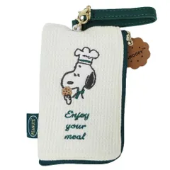 【メール便】スヌーピー キーケース＆定期入れ キーパスポーチ リール付き スナックタイムシェフ GR ピーナッツ マリモクラフト キー＆パスポーチ ICカードケース 鍵ケース パスケース キャラクター グッズ 