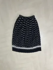 ドット ブラック プリーツ スカート
