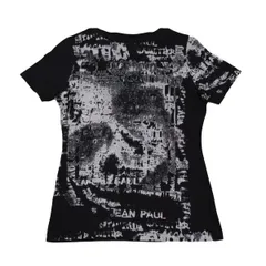 ジャンポールゴルチエファムJean Paul GAULTIER FEMME レタリングプリントTシャツ 黒グレー40のサムネイル