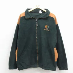 L/古着 長袖 フリース ジャケット メンズ 90年代 90s Sedona ツートンカラー USA製 緑 26feb26