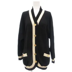 ミス アシダ miss ashida カーディガン ウール S 紺 ネイビー 長袖 Vネック ラインデザイン /NL ■ECF003のサムネイル