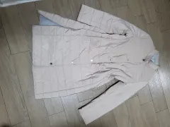 キース ベージュ アンド グレー キルティングリバーシブル トレンチコート