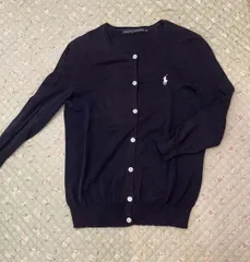 ラルフローレン紺の薄手のカーディガン