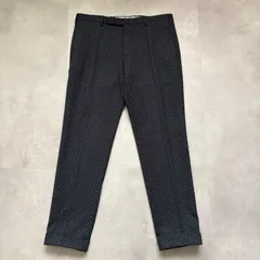 美品 INCOTEX インコテックス 1AT030 小紋柄 スラックス トラウザーズ 52 グレー ウールブレンド ボトムスのサムネイル