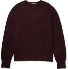 (新品) ニールバレット ミニバーガンディ ウール モヘア クルーネック スウェット セーター