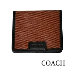 コーチ　COACH　ブラウンPVCレザー　コインケース