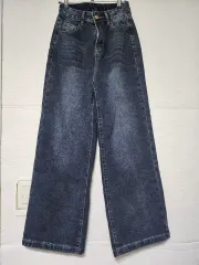 インディゴデニム ワイド デニム パンツ s