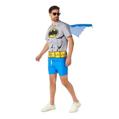 アニメキャラクター メンズ トップス Tシャツ Licensed Character Mens Batman Shirt And Short Set Blue ブルー