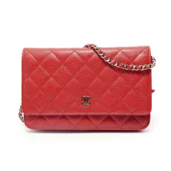 CHANEL シャネル ショルダーバッグ 22番台 2016-2017 キャビアスキン チェーンウォレット マトラッセ【中古】