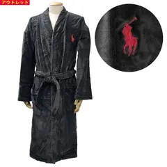 POLO RALPH LAUREN ポロラルフローレン 新品・アウトレット バスローブ コットン RL91PB ブラック メンズ サイズS/M スリープウェア ガウン 送料無料 並行輸入品