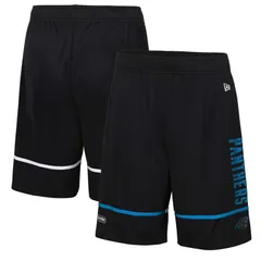 ニューエラ メンズ ボトムス ハーフパンツ・ショーツ ショートパンツ Mens New Era Black Carolina Panthers Combine Authentic Rusher Traのサムネイル