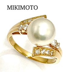 超美品】ミキモトパールリング8.9mm pt950 7号 ダイヤ0.51ct - メルカリ