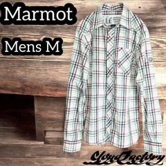 マーモット ボタンシャツ メンズM チェック柄 Marmot ロングスリーブ 速乾 爽やかのサムネイル