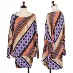 イッセイミヤケISSEY MIYAKE ストレッチジオメトリックプリントチュニック マルチ2のサムネイル