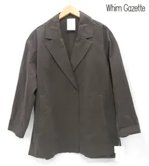 タグ付き/Whim Gazette ウィムガゼット/ボイルツイルジャケット/2019AW サイズF ブラウン こげ茶色 日本製/レディース/FB1266