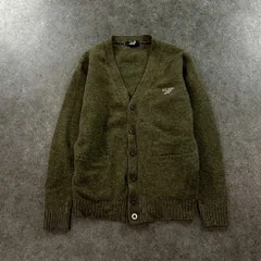 LIZ LISA doll Wool Cardigan リズリサドール 長袖 ニット カーディガン Vネック ロゴ刺繍 ラトストーン ラメ入り ウール 100% カーキ レディースのサムネイル