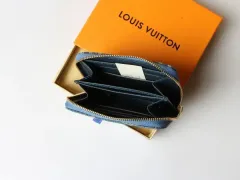 Louis Vuitton モノグラム ジップアップ ジッパー カードウォレット (デニム 素材)