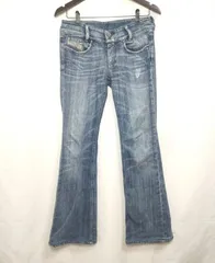 【229735】DIESEL ディーゼル  フレアデニム　ジーンズ　コットン　LOUVELY　光沢糸　イタリア製　W28  ・ ブルー