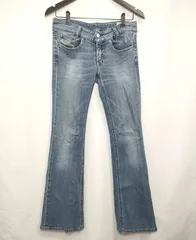 【229755】DIESEL ディーゼル  デニムパンツ　フレア　ジーンズ　LOUVELY　コットン　装飾ボタン　W28  ・ ブルー