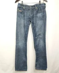 【229753】DIESEL ディーゼル  デニムパンツ　ジーンズ　ストレート　コットン　ストレッチ　LOUVELY　イタリア製　W27  ・ ブルー