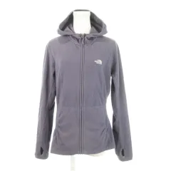 ザノースフェイス THE NORTH FACE フリースジップパーカー ジャケット ロゴ刺繍 サムホール 指穴 アウトドア M 紫 パープル /AH20 ■GY99