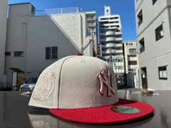 NEW ERA 59FIFTY Rising Sun ニューヨーク・ヤンキース ストーン レッドバイザー 7 1/2  ¥6820 ＋ 送料¥550