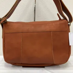 Y1178　Kanmi.　カンミ　ショルダーバッグ　 斜めがけ　ワンショルダー　レザー　 本革　キャメル　茶系　poteショルダー　 レディース